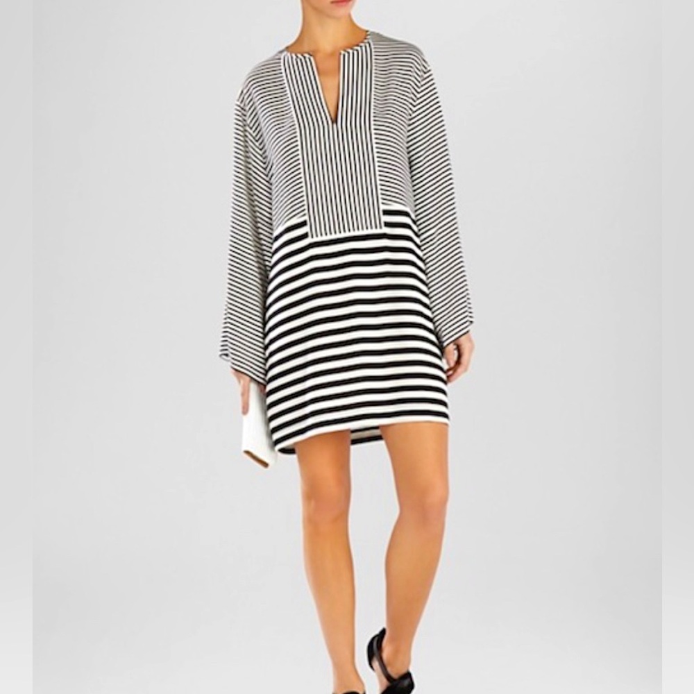 BCBGMaxAzria Kimomo Dress Black and White